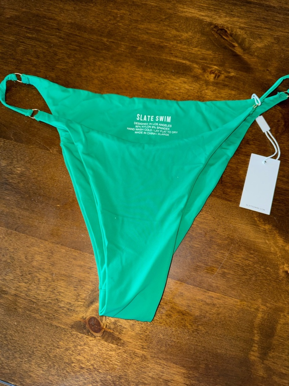 Slate Swim Emerald Green Bikini Bottom with Side Ties